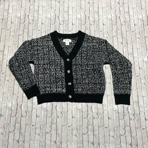 Jessica Simpson Black and White Cardigan Sweater
